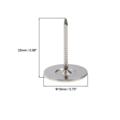 Harfington Upholstery Nails Tacks Flat Head Furniture Nails Pin 25 Pcs