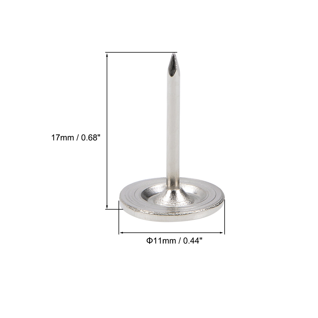 Harfington Upholstery Nails Tacks Flat Head Furniture Nails Pin 50 Pcs