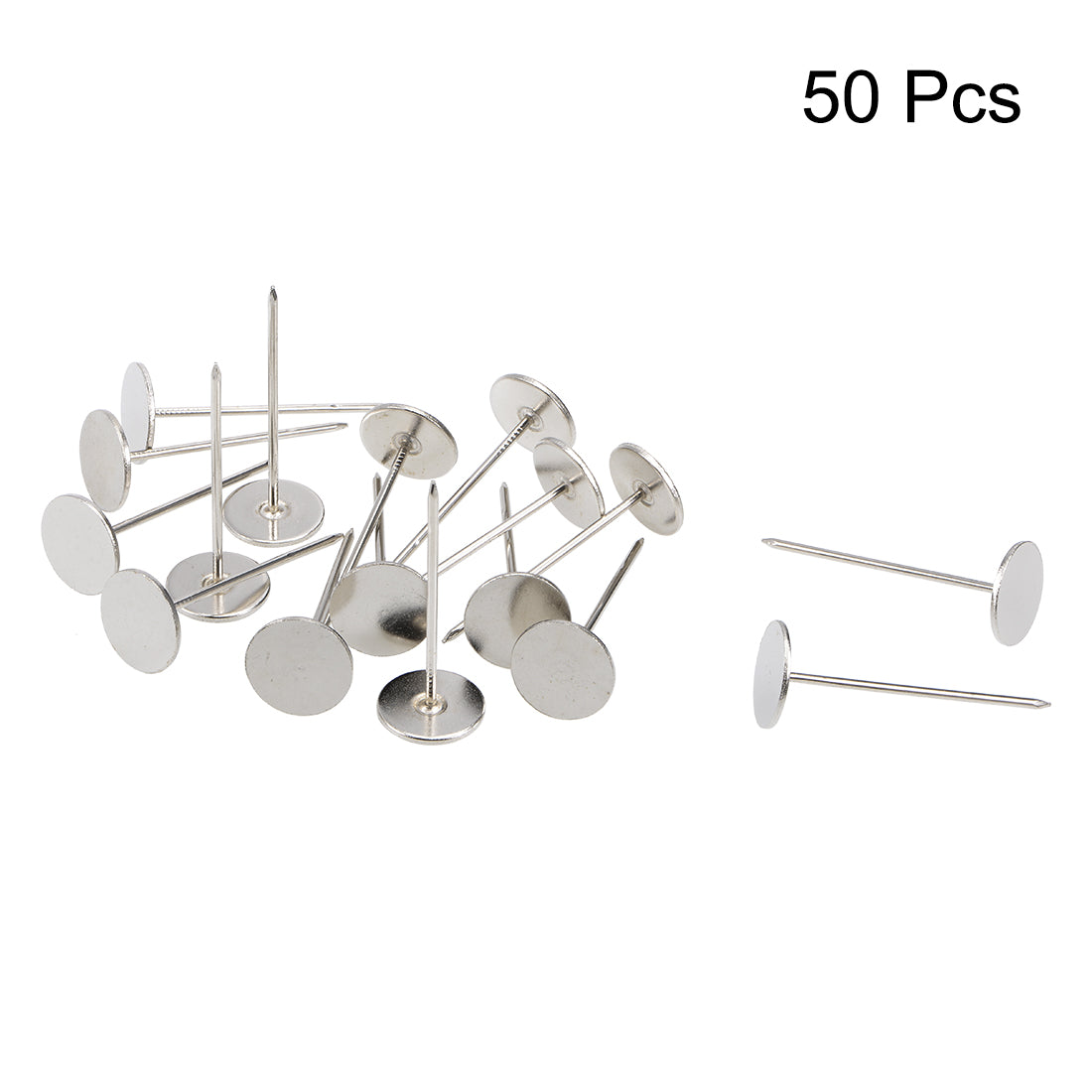 Harfington Upholstery Nails Tacks Flat Head Furniture Nails Pin 50 Pcs