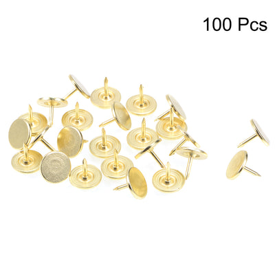 Harfington Upholstery Nails Tacks Flat Head Furniture Nails Pin 100 Pcs