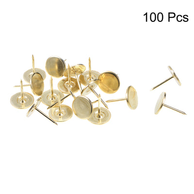 Harfington Upholstery Nails Tacks Flat Head Furniture Nails Pin 100 Pcs