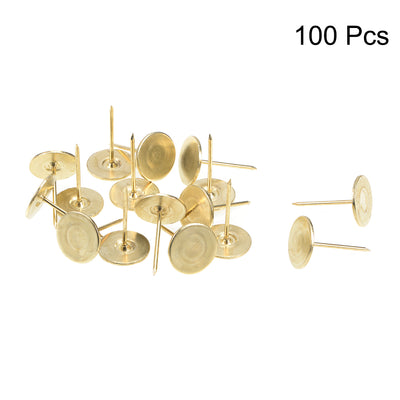 Harfington Upholstery Nails Tacks Flat Head Furniture Nails Pin 100 Pcs