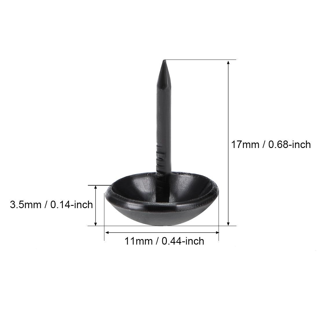 Harfington Upholstery Nails Tacks Antique Round Thumb Push Pins 25Pcs