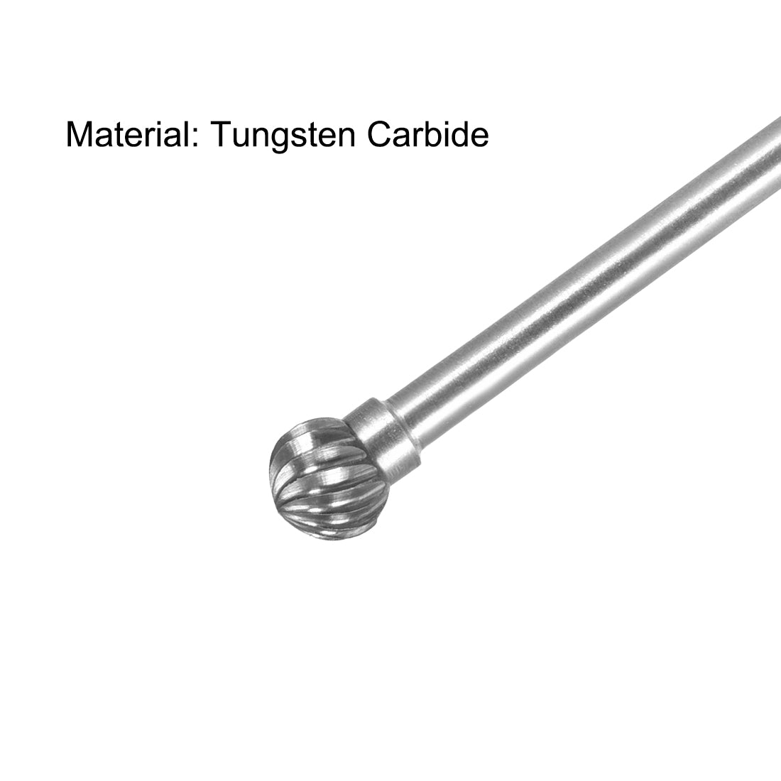 Harfington Tungsten Carbide Rotary Files Single Cut Ball Shape 1pcs