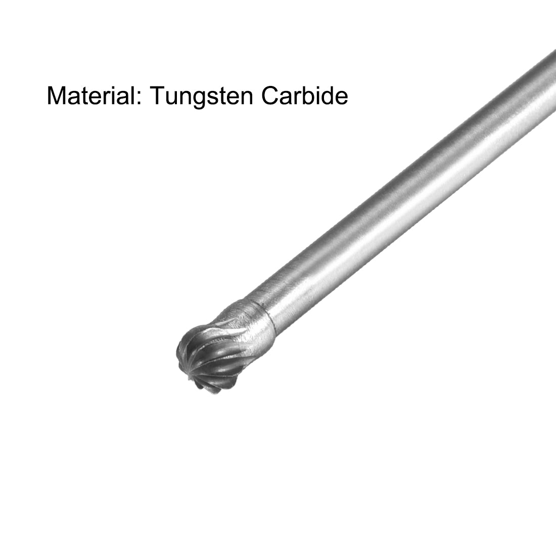 Harfington Tungsten Carbide Rotary Files Single Cut Ball Shape 1pcs