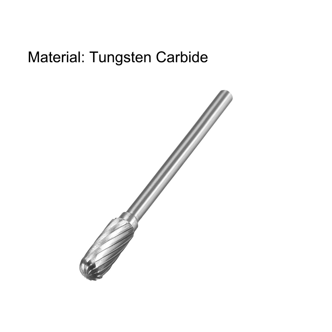 Harfington Single Cut Rotary Burrs File Radius Cylinder Shape w 1/8" Shank 5 mm Head Size