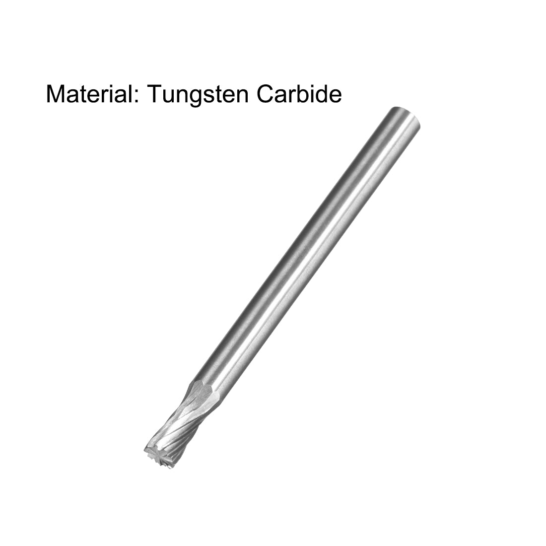 Harfington Single Cut Rotary Burrs File Cylinder Shape with 1/8" Shank and 1/8" Head 2pcs