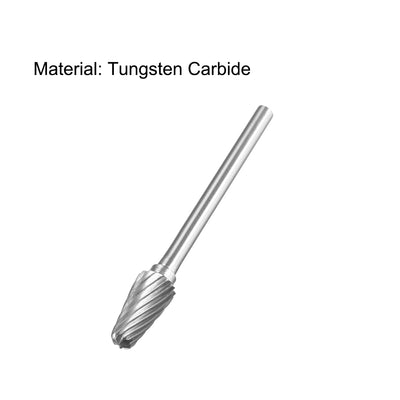Harfington Single Cut Rotary Burrs File Tree Shape with 1/8" Shank and 5 mm Head Size 2pcs
