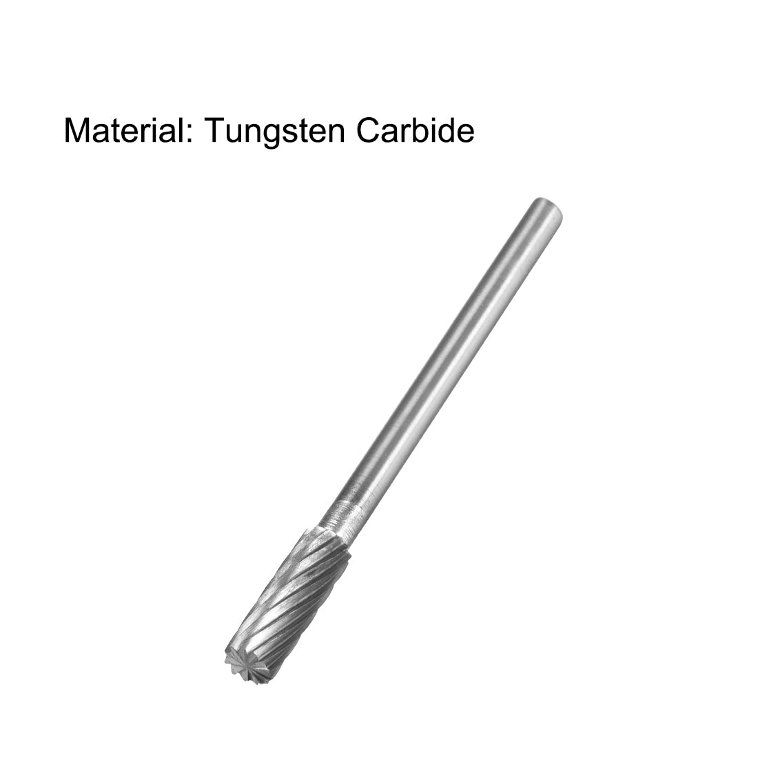 Harfington Single Cut Rotary Burrs File Cylinder Shape 1/8" Shank and 4 mm Head Size