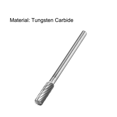 Harfington Single Cut Rotary Burrs File Cylinder Shape 1/8" Shank and 4 mm Head Size