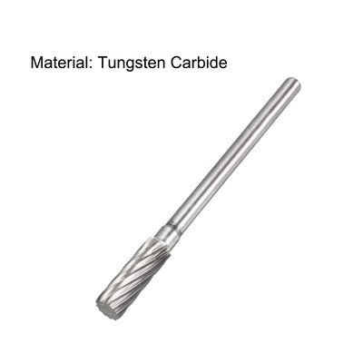 Harfington Single Cut Rotary Burrs File Cylinder Shape 1/8" Shank and 4 mm Head Size 2pcs