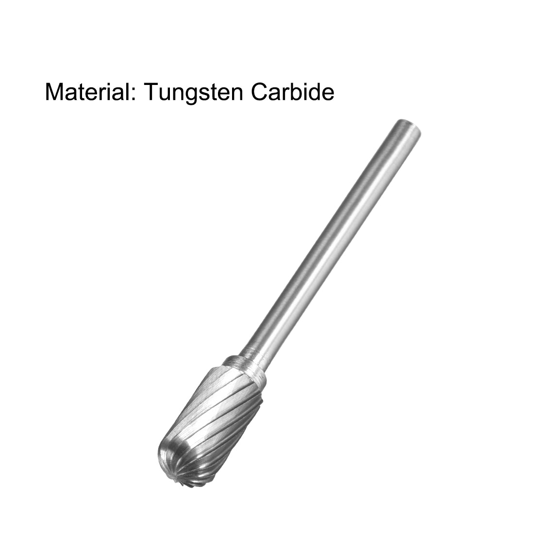 Harfington Single Cut Rotary Burrs File Radius Cylinder Shape w 1/8" Shank 1/4" Head Size