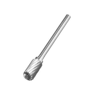 Harfington Single Cut Rotary Burrs File Radius Cylinder Shape w 1/8" Shank 1/4" Head Size