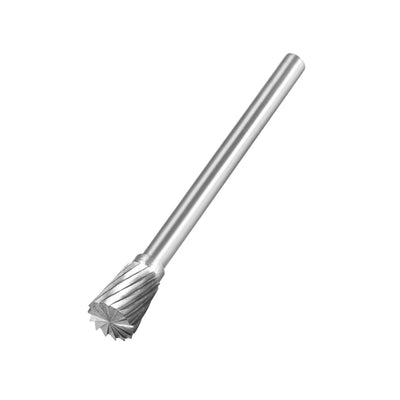 Harfington Single Cut Rotary Burrs File Cylinder Shape with 1/8" Shank and 1/4" Head