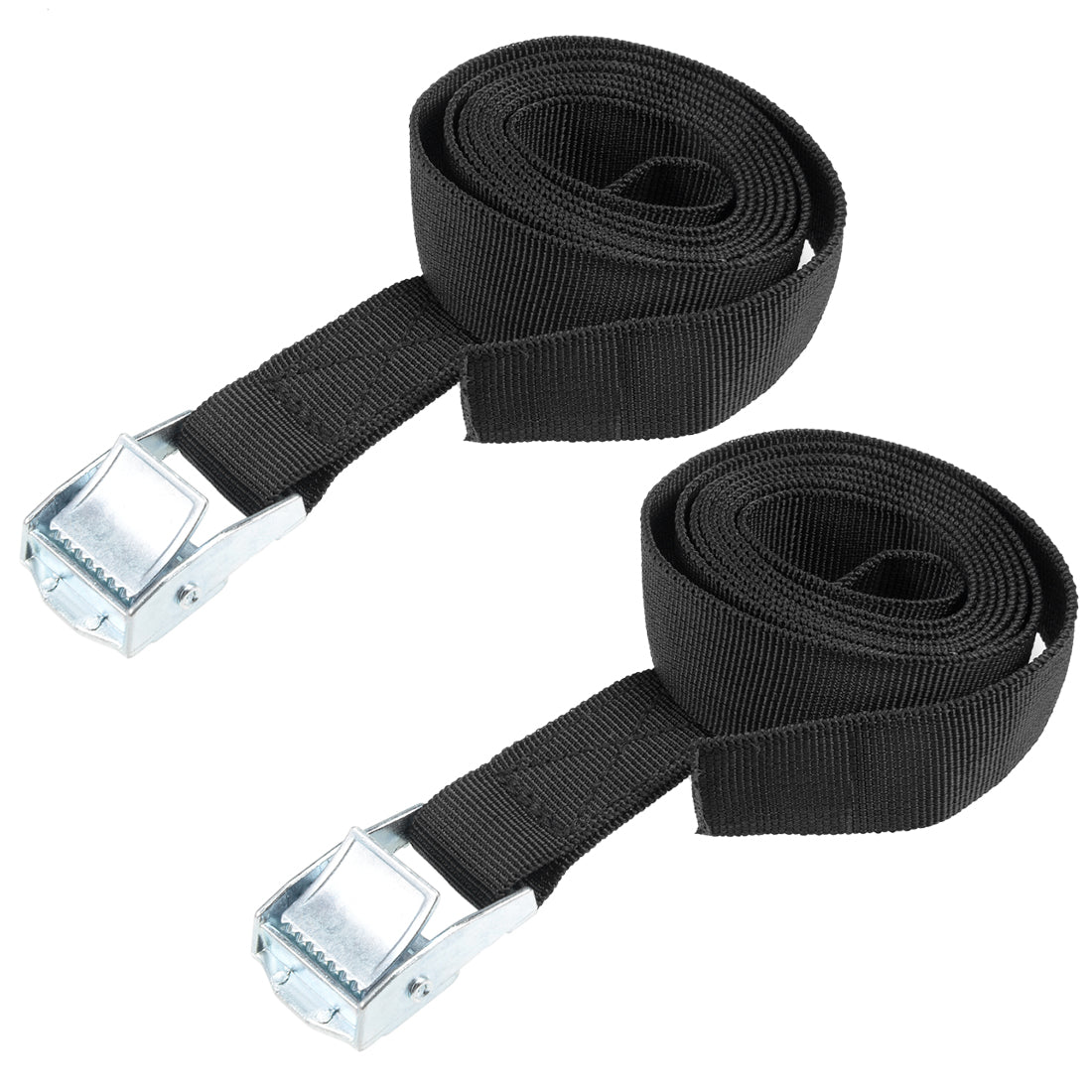 Harfington Cam Buckle Tie Down Lashing Strap  M for Moving Cargo, Pack of 2