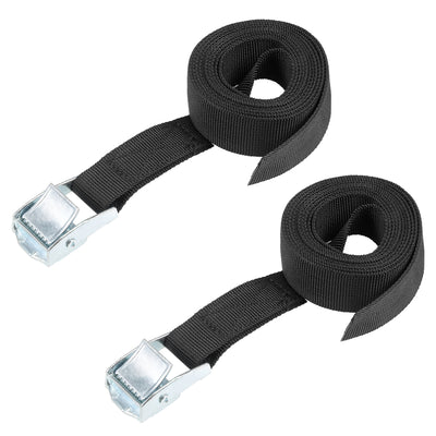 Harfington Cam Buckle Tie Down Mx mm  Kg Load Cap Polypropylene for Moving Cargo,Pack of 2