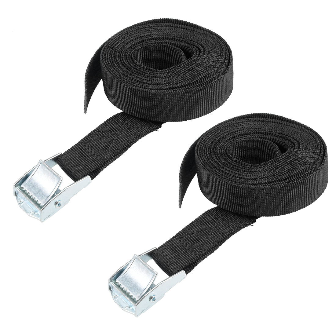 Harfington Cam Buckle Tie Down Lashing Strap Mx mm  Kg Load Cap for Moving Cargo, Pack of 2