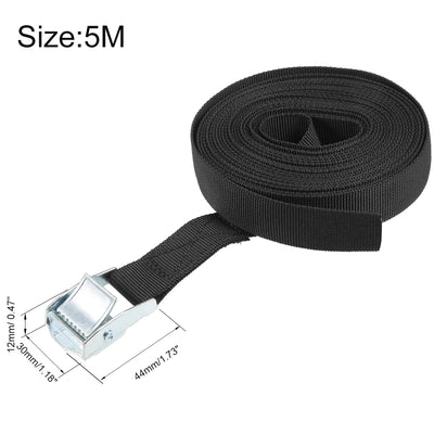 Harfington Cam Buckle Tie Down Lashing Strap Mx mm  Load Cap for Moving Cargo, Pack of 1