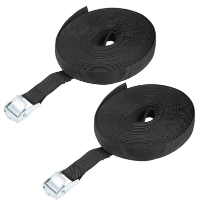 Harfington Cam Buckle Tie Down Mx mm  Kg Load Cap Polypropylene for Moving Cargo,Pack of 2