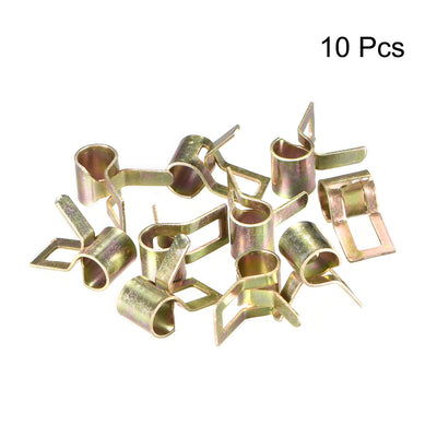 Harfington 6mm 1/4inch Silicone Vacuum Hose Pipe Clamp Low Pressure Air Clip Clamp 10pcs