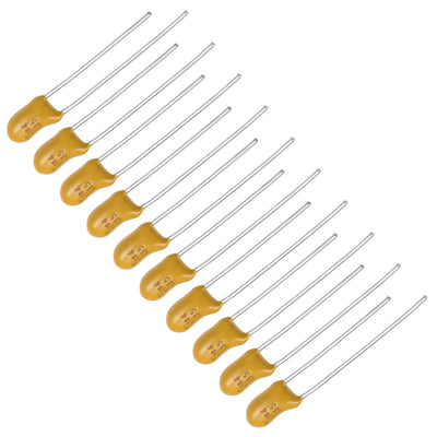 Harfington 0.1uF Tantalum Capacitor, 35V 2 Pin Yellow Radial Dipped Tantalum Bead Capacitors 10pcs
