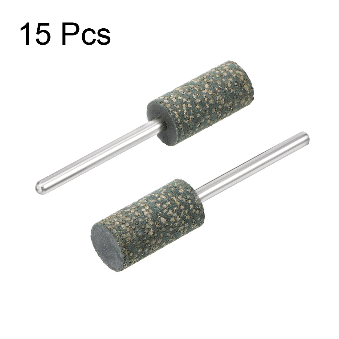 Harfington 10mm Rubber Mounted Points Cylinder Polishing Buffing Wheels with 1/8-inch Shank for Rotary Tools 15 Pcs