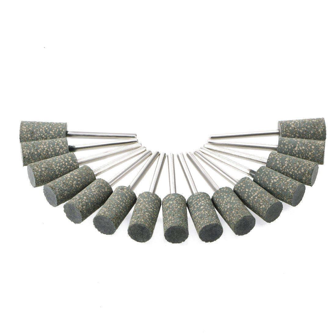 Harfington 10mm Rubber Mounted Points Cylinder Polishing Buffing Wheels with 1/8-inch Shank for Rotary Tools 15 Pcs