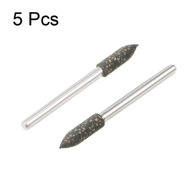 Harfington 4mm Rubber Mounted Points Tapered Polishing Buffing Wheels with 1/8-inch Shank for Rotary Tools 5 Pcs