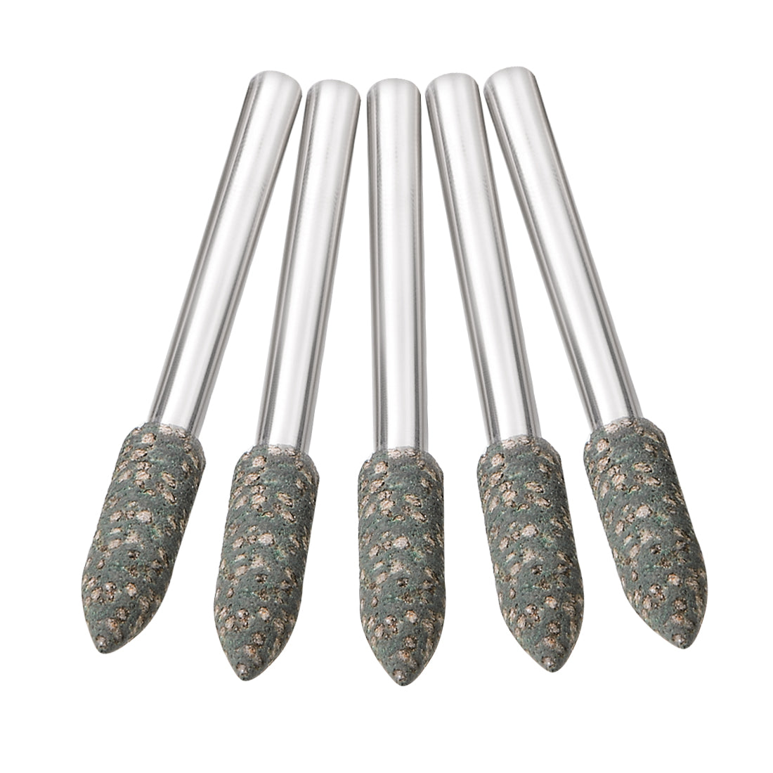 Harfington 4mm Rubber Mounted Points Tapered Polishing Buffing Wheels with 1/8-inch Shank for Rotary Tools 5 Pcs