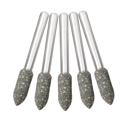 Harfington 4mm Rubber Mounted Points Tapered Polishing Buffing Wheels with 1/8-inch Shank for Rotary Tools 5 Pcs