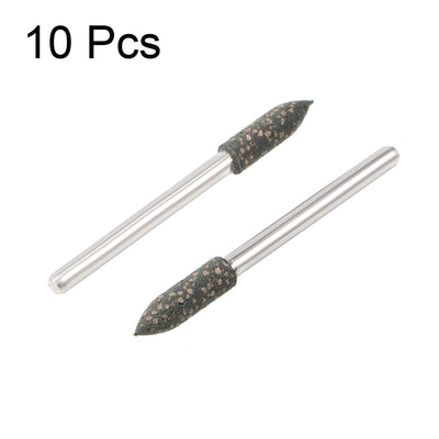 Harfington 4mm Rubber Mounted Points Tapered Polishing Buffing Wheels with 1/8-inch Shank for Rotary Tools 10 Pcs