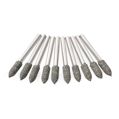 Harfington 4mm Rubber Mounted Points Tapered Polishing Buffing Wheels with 1/8-inch Shank for Rotary Tools 10 Pcs