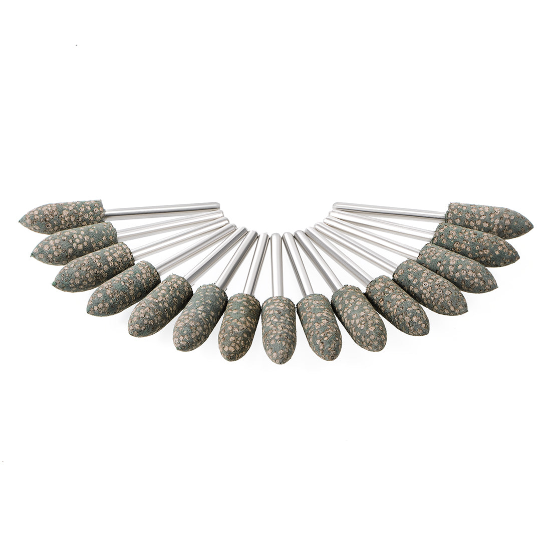 Harfington 8mm Rubber Mounted Points Tapered Polishing Buffing Wheels with 1/8-inch Shank for Rotary Tools 15 Pcs