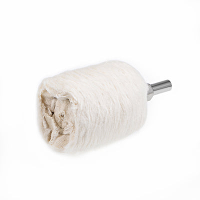 Harfington 40mm Buffing Polishing Mop Wheel Cotton with 1/4-inch Handle for Manifold Aluminum Stainless Steel Chrome 4 Pcs