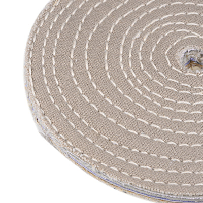 Harfington 6-Inch Buffing Polishing Pad Wheel Cotton for Manifold Aluminum Stainless Steel Chrome 2 Pcs