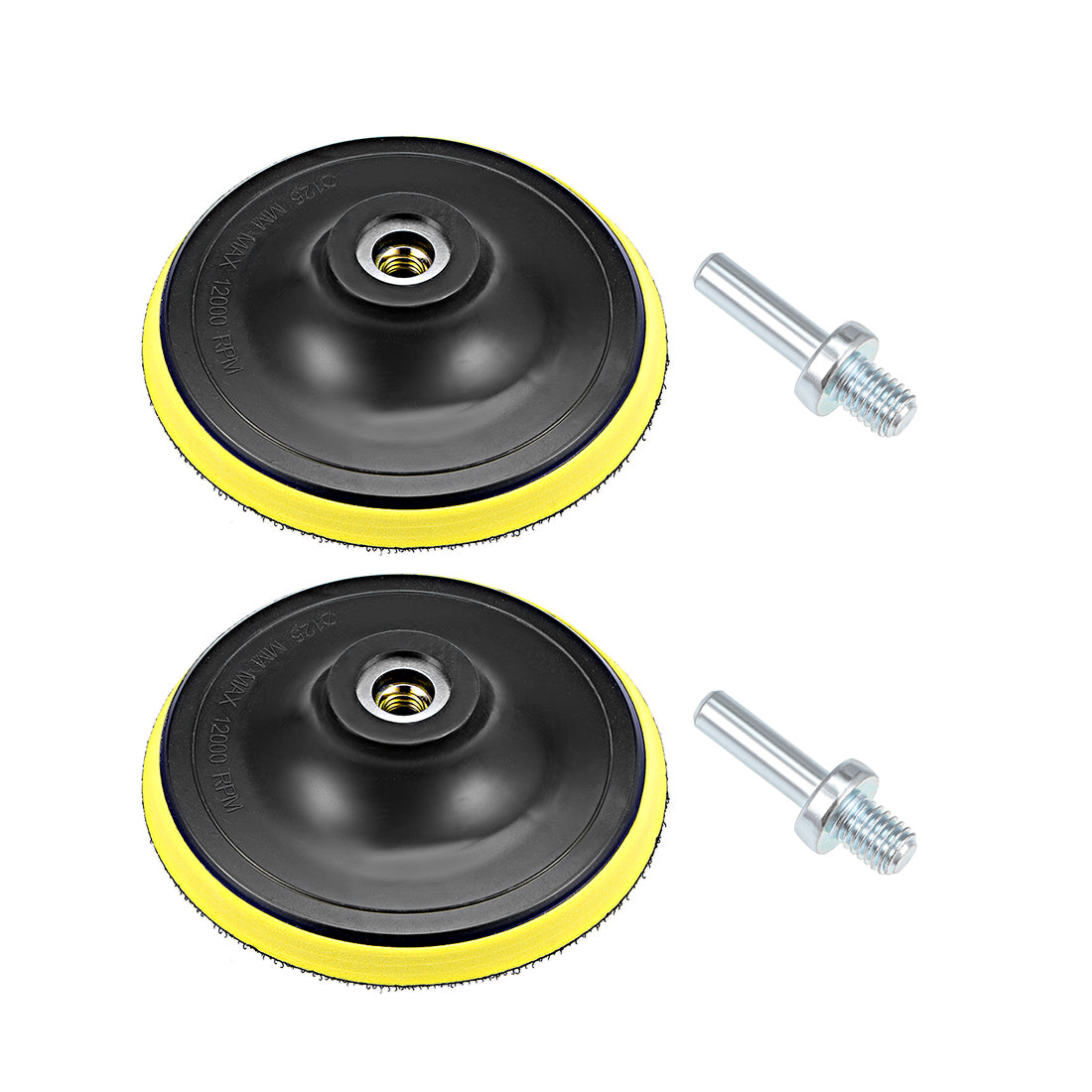 Harfington 5-inch Hook and Loop Backing Pad, Orbital Sander Polisher Polishing Sanding Pad M10 Drill Adapter with Mounting Shaft 2pcs