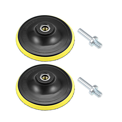 Harfington 5-inch Hook and Loop Backing Pad, Orbital Sander Polisher Polishing Sanding Pad M10 Drill Adapter with Mounting Shaft 2pcs