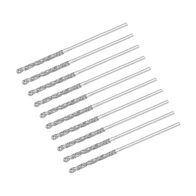 Harfington 1mm Metric Diamond Coated Twist Drill Bits High Speed Steel 10 Pcs