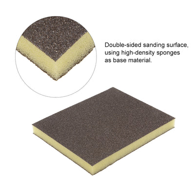 Harfington Sanding Sponge, Coarse Grit 80 Grit Sanding Block Pad, 4.72" x 3.86" x 0.47" Size 4pcs