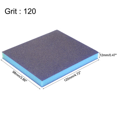 Harfington Sanding Sponge, Medium Grit 120 Grit Sanding Block Pad, 4.72" x 3.86" x 0.47" Size 12pcs