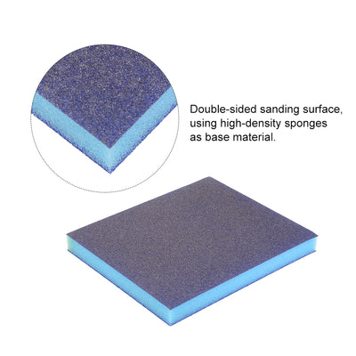 Harfington Sanding Sponge, Medium Grit 120 Grit Sanding Block Pad, 4.72" x 3.86" x 0.47" Size 12pcs