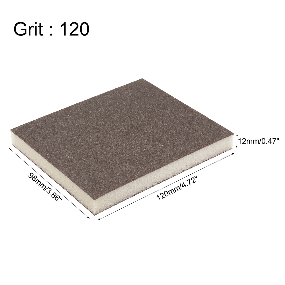 Harfington Sanding Sponge, Medium Grit 120 Grit Sanding Block Pad, 120 x 98 x 12mm Size 4pcs