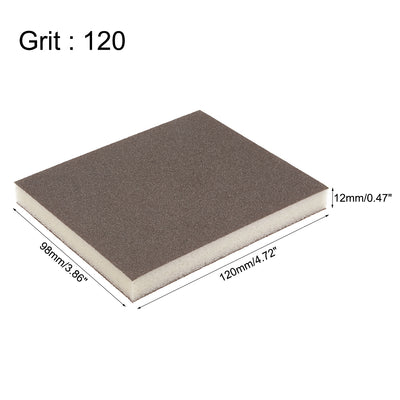 Harfington Sanding Sponge, Medium Grit 120 Grit Sanding Block Pad, 120 x 98 x 12mm Size 4pcs