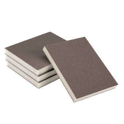 Harfington Sanding Sponge, Medium Grit 120 Grit Sanding Block Pad, 120 x 98 x 12mm Size 4pcs