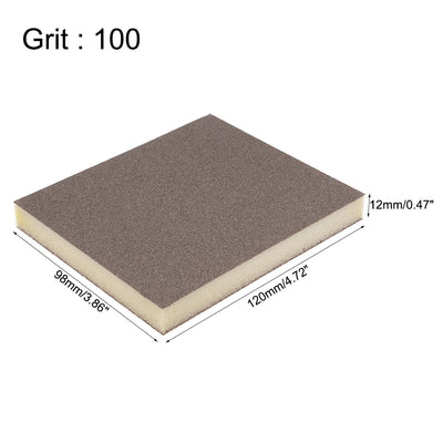 Harfington Sanding Sponge, Coarse Grit 100 Grit Sanding Block Pad, 4.72" x 3.86" x 0.47" 8pcs