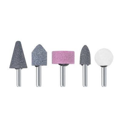 Harfington Abrasive Stone Points Set Grinding Wheel Polishing Head with 1/4-inch Shank 5 Pcs
