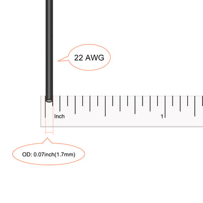 Harfington Silicone Wire 22 AWG Flexible Soft Electric Wire Strands of Tinned Copper Wire