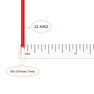 Harfington Silicone Wire 22 AWG Flexible Soft Electric Wire Strands of Tinned Copper Wire