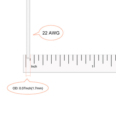 Harfington Silicone Wire 22 AWG Flexible Soft Electric Wire Strands of Tinned Copper Wire