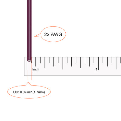 Harfington Silicone Wire 22 AWG Flexible Soft Electric Wire Strands of Tinned Copper Wire